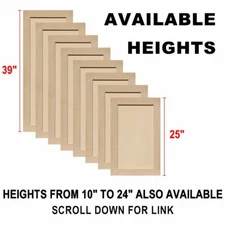 Unfinished MDF Shaker Cabinet Doors (25"H & Up)