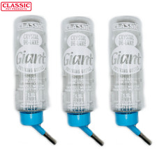 3 PACK CLASSIC GIANT DRINKING BOTTLE BLUE SMALL ANIMAL RABBIT GUINEA PIG 1.1LTR