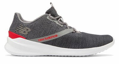 New Balance Men's CUSH+ District Run Shoes Grey with Red