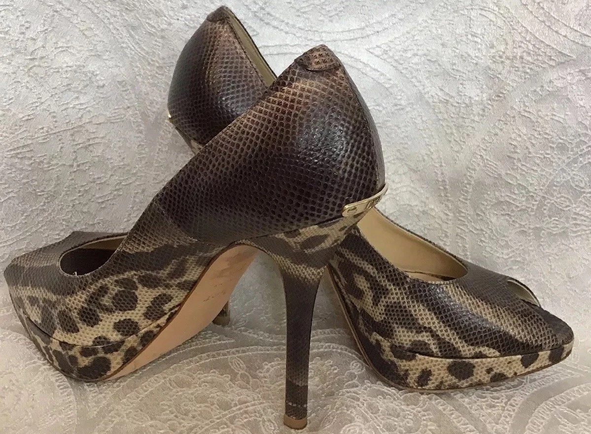 Chaussures Christian Dior serpent à eau pompe bout d'œil plate forme avant taille 37 1/2