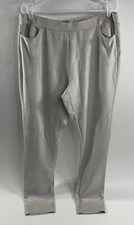NEW Joan Vass Velvety Soft Beige Pull On Pants Skinny Stretchy Women’s XL NWT