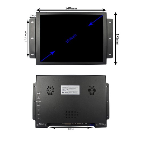 10.4" 800x600 HD VGA LCD Monitor with Bracket,For Industrial PC,DIY Projects - Picture 2 of 8