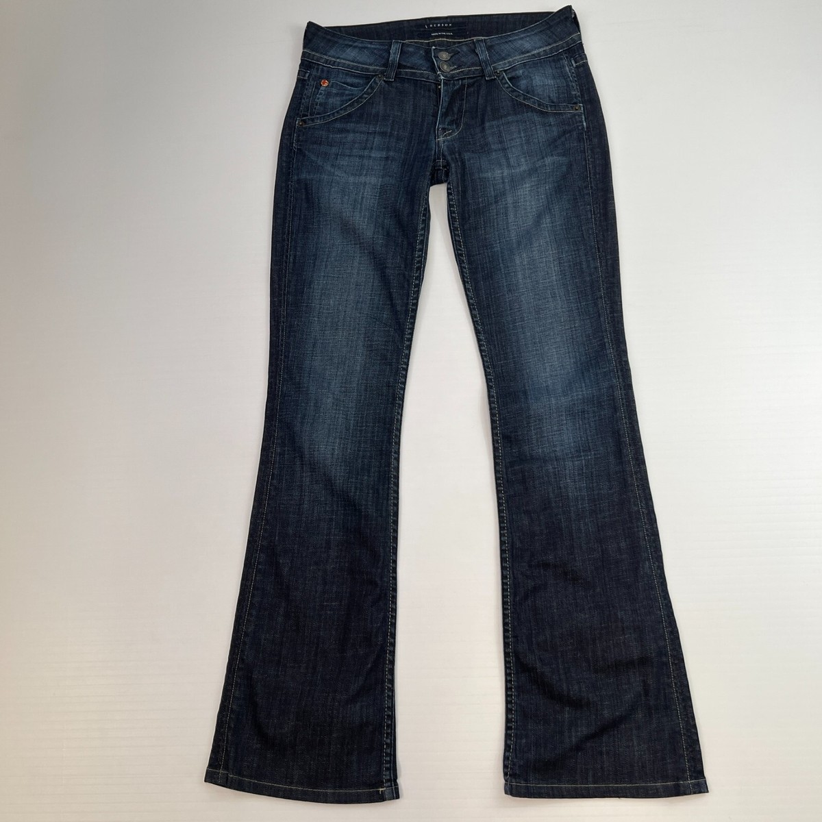 Hudson Jeans Womens 26 Bootcut Low Rise Zip Blue Denim