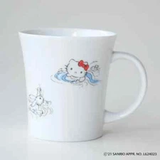 Sanrio x Tachikichi Hello Kitty Chojugiga Mug "Water Game" 260ml JP Limited