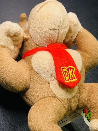 Donkey Kong Plush Toy With Red Tie DK Logo 2022 Nintendo Basic Fun 8" Stuffed An - Picture 4 of 7