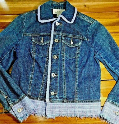 petite stretch denim jacket