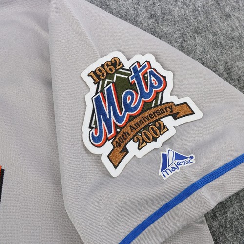 Mike Piazza 2002 New York Mets 40th Anniversary Men's Grey Road Jersey - 第 6/8 張圖片