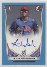 2014 Bowman Retail Prospect Auto Blue 91/500 LeVon Washington #PA-LW Auto v1x