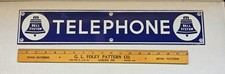 1930-50's Porcelain Bell Telephone Booth Sign