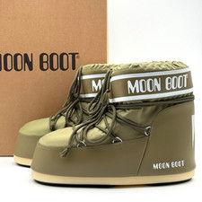 Moon Boot Icon Low Nylon Boots Classic Men's Size 11.5-13 / EU 45-47 Khaki