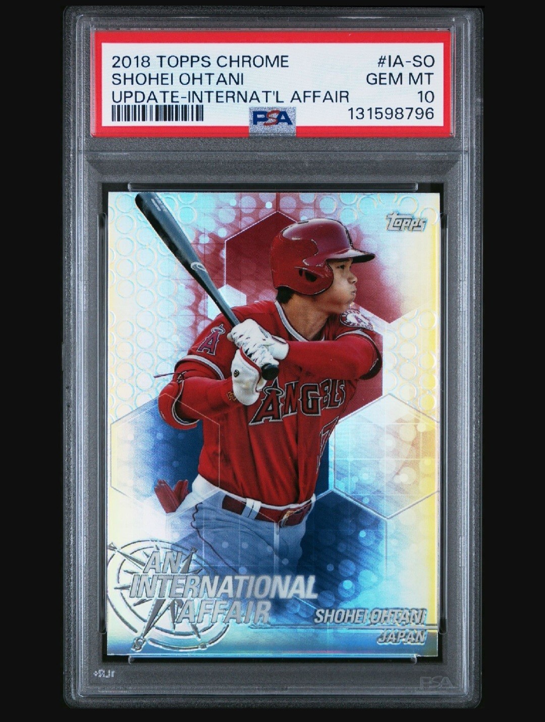 2018 TOPPS CHROME UPDATE AN INTERNATIONAL AFFAIR #IA-SO SHOHEI OHTANI PSA 10