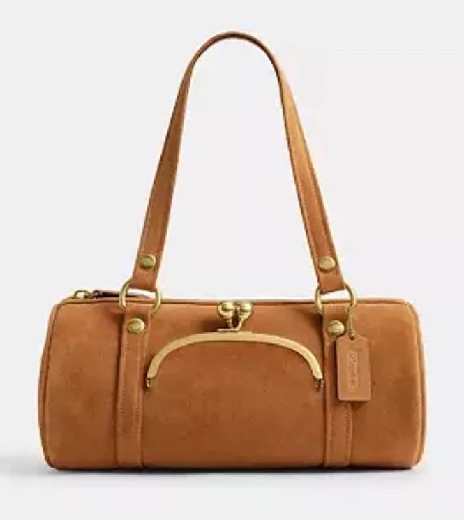 Coach Kisslock Barrel Bag - Caramel