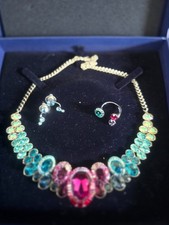 Swarovski jewellery set of Neckless, Earrings & matching ring