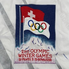 Vintage 80s Adidas Olympic Winter Games St. Moritz 28 Wide Cut Sweatshirt Sz: S
