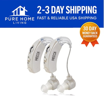 Discreet BTE Hearing Amplification Device - Crystal Clear Sound Enhancer, White