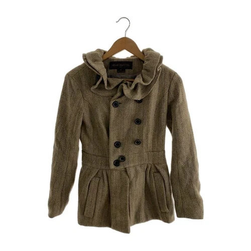 LOUIS VUITTON（LV） Cappotto LOUIS VUITTON beige lana tweed taglia 36 autentico dal Giappone
