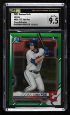 2021 Bowman Draft Chrome Green Refractor 40/99 Jake Fox CGC 9.5 Mint+ nr2