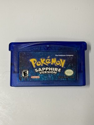 Pokemon Sapphire Version Nintendo GBA Authentic Cartridge Only (Battery Dry)