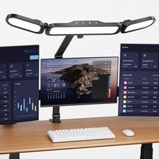 Adjustable LED Desk Lamp Clamp Dimmable Eye Care Light Modern