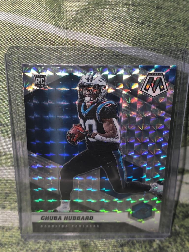 2021 Panini Mosaic Chuba Hubbard Silver Mosaic Prizm #325 RC