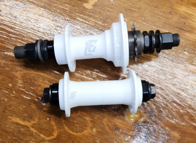 FEC 14mm チタンtitanium フリーコースターHUB bmx FEC 14mm Steel Freecoaster / front hub BMX FLATLAND hub set (white