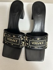 Versace Women's Black Slides Sz 9.5