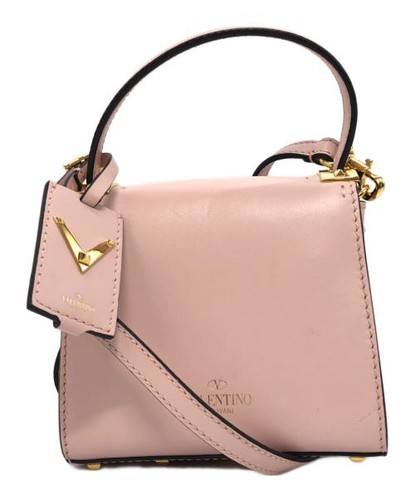 Valentino 2Way Mini Shoulder Bag Top Handle Bag Handbag Crossbody Pink Dust Bag