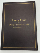 Gru&szlig;adresse der Oberpostdirektion Halle, Pr&auml;sentationsmappe