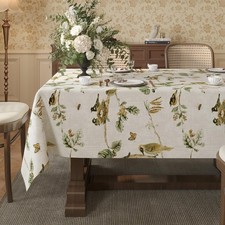 Rectangle Table Cloth,100 Waterproof Tablecloth Oil Proof Spill Proof Vinyl Tab