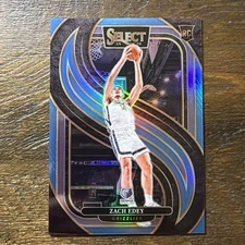 2024-25 Panini Select - Premier Level Zach Edey #192 Light Blue Prizm /299 (RC)