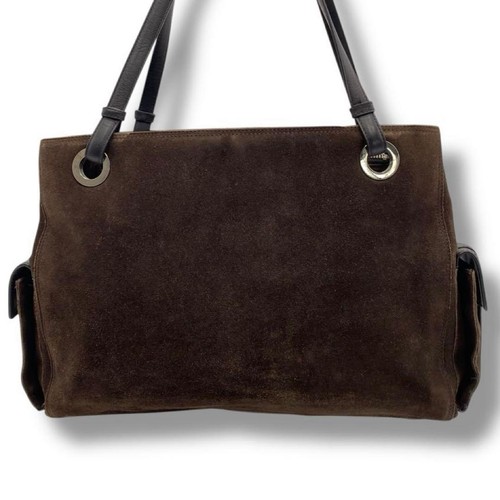 GIVENCHY Borsa a mano tote borsetta 4G scamosciata marrone autentica - Foto 2 di 24