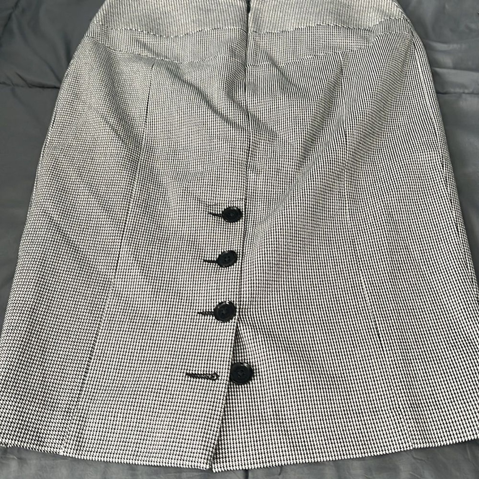Express Black/White Button Back Pencil Skirt Size… - image 2