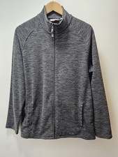 Mens Mountain Warehouse Fleece Jacket Large Grey Full Zip Marl Lightweight C13