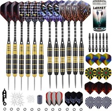 Darts Metal Tip Set, 20 Grams and 24 Grams Steel Tip Darts Set, Professional Met