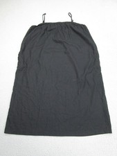 A New Day Dress Womens 2XL Black Linen Strappy Midi Sundress Pockets Coastal