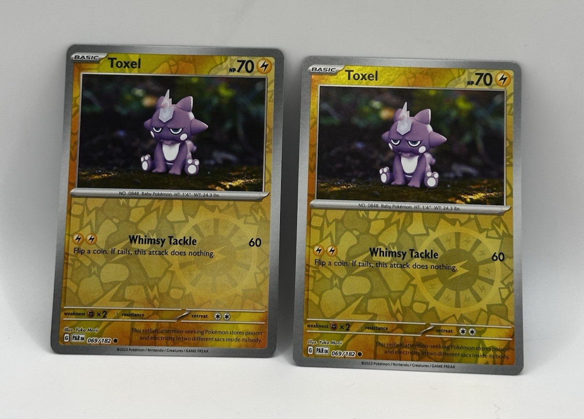 Pokemon TCG Paradox Rift Toxel Reverse Holo Card 69/182 - QTY 2