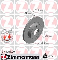 2X Zimmermann Bremsscheibe 430.1487.20 FüR Opel Suzuki