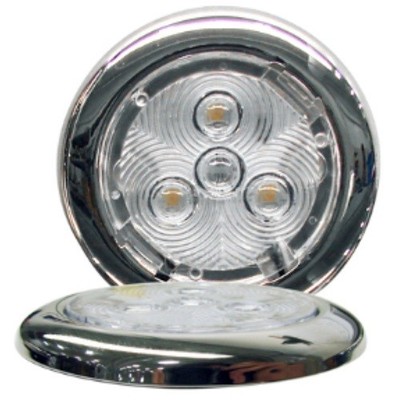 TecNiq E13-WS0R-1 Silho-X 2.75'' Round White/Red Combo Light SS Trim Ring - 1EA