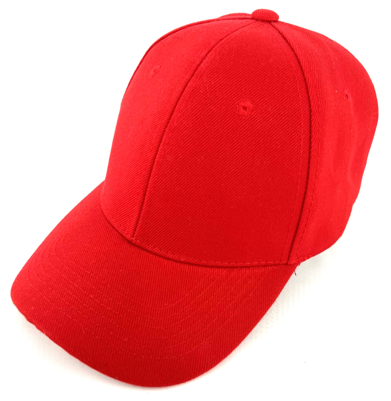 SOLID RED Baseball Cap OSFA Adjustable Polyester … - image 1