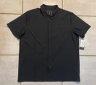 NIKE 24.7 PerfectStretch Short Sleeve Snap Shirt HQ6958-010 Black Men’s XL-TALL