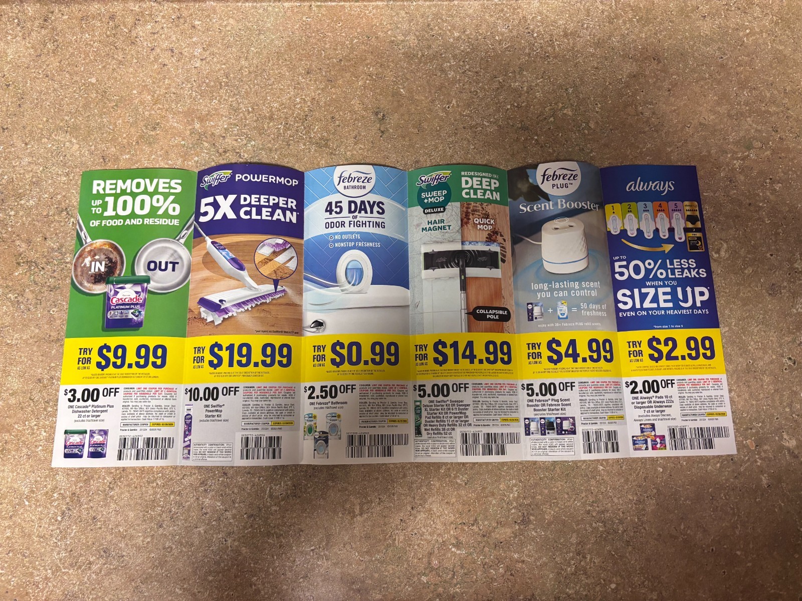 $38 Value P&G Coupons Exp 02/28/26 Tide Febreze Dawn Swiffer Gain