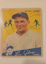 1934 Goudey - Myril Hoag #95 (RC) - Ungraded - New York Yankees