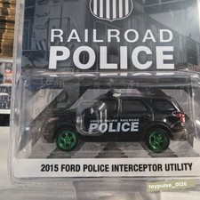 Greenlight 1/64 Railroad 2015 Ford Police Interceptor Utility Green Machine