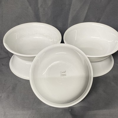 Corelle All White 18 oz. Soup Cereal Bowl 6 ¼'' Lot of 5 Bowls Winter Frost