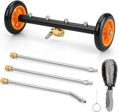 #ad 2 in 1 4000PSI Undercarriage Pressure Washer w 16#x27; Broom 3 Ext Wands amp; Brush $55.99