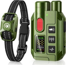 2-in-1 Dog Shock Collar Ultrasonic Bark Control - 3300FT Remote Trainer