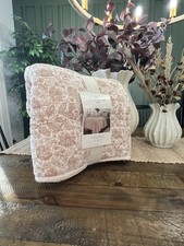 King Printed Cotton Voile Tonal Floral Quilt Ivory/Camel - Threshold: NEW