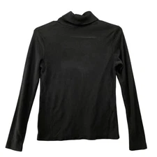 Uniqlo Heattech Fleece Turtleneck T Shirt Womens XS Black Pullover Thermal