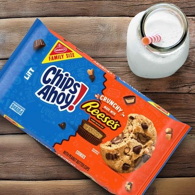 CHIPS AHOY! Reese s Peanut Butter Cup Chocolate Chip Cookies, Family Size, 14.25