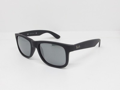 Ray-Ban Justin RB 4165 622/6G Mattschwarz mit Silber Iridium Linse